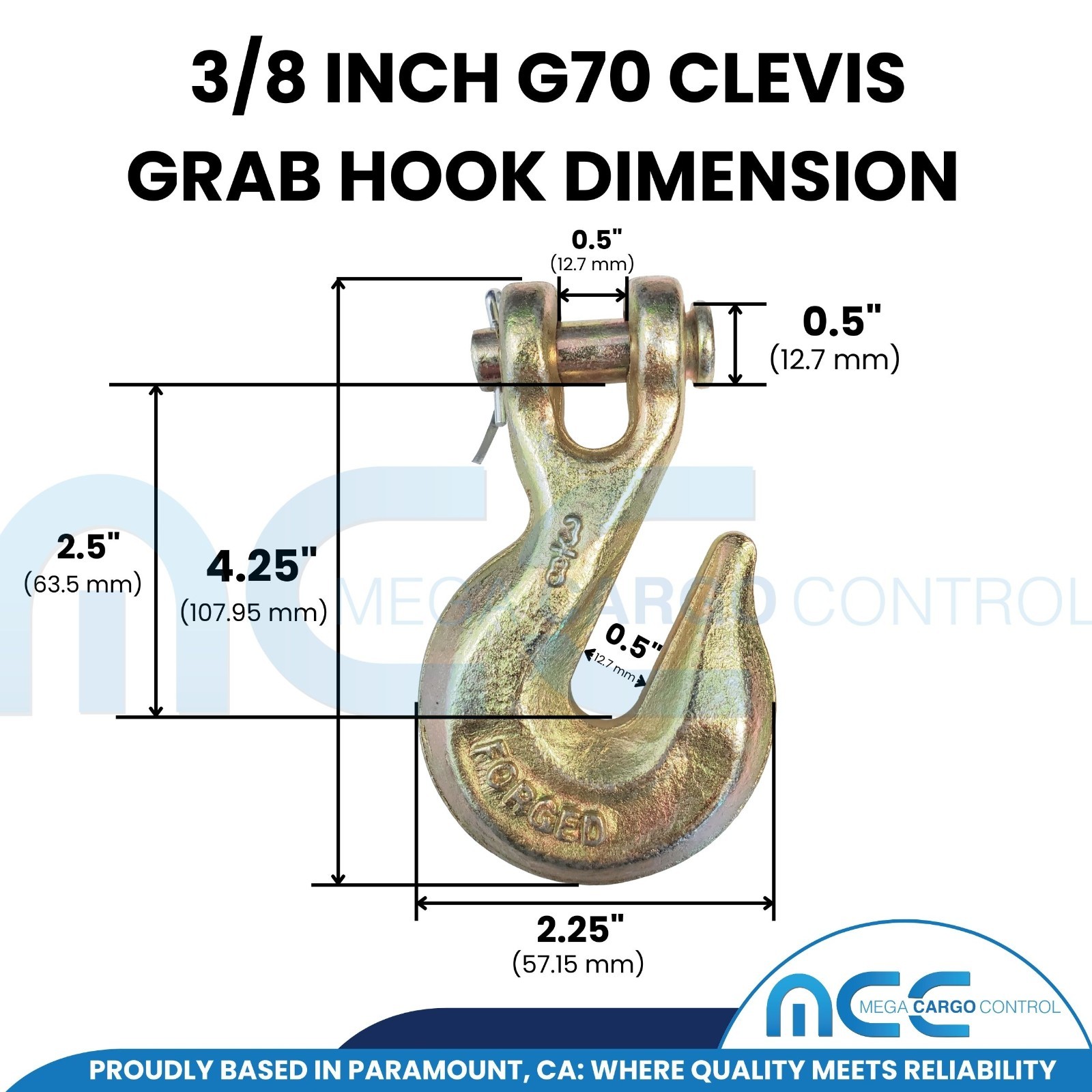 G70 Heavy Duty 5/16″ 3/8″ 1/2″ x 20′ Tow Chain Binder Flatbed Trailer Transport