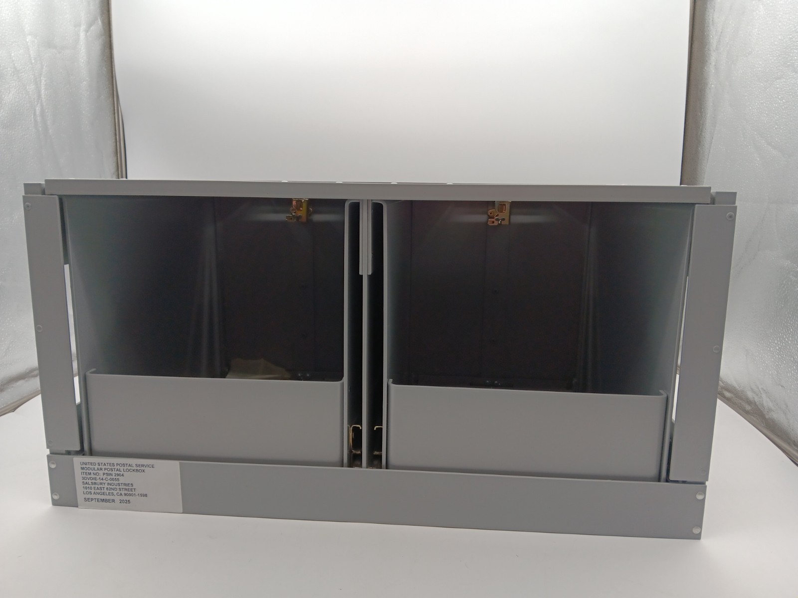 NEW 2025 USPS PSIN 2904 Aluminum 2-Drawer Lock Box Unit w/ Heavy Brass Keys