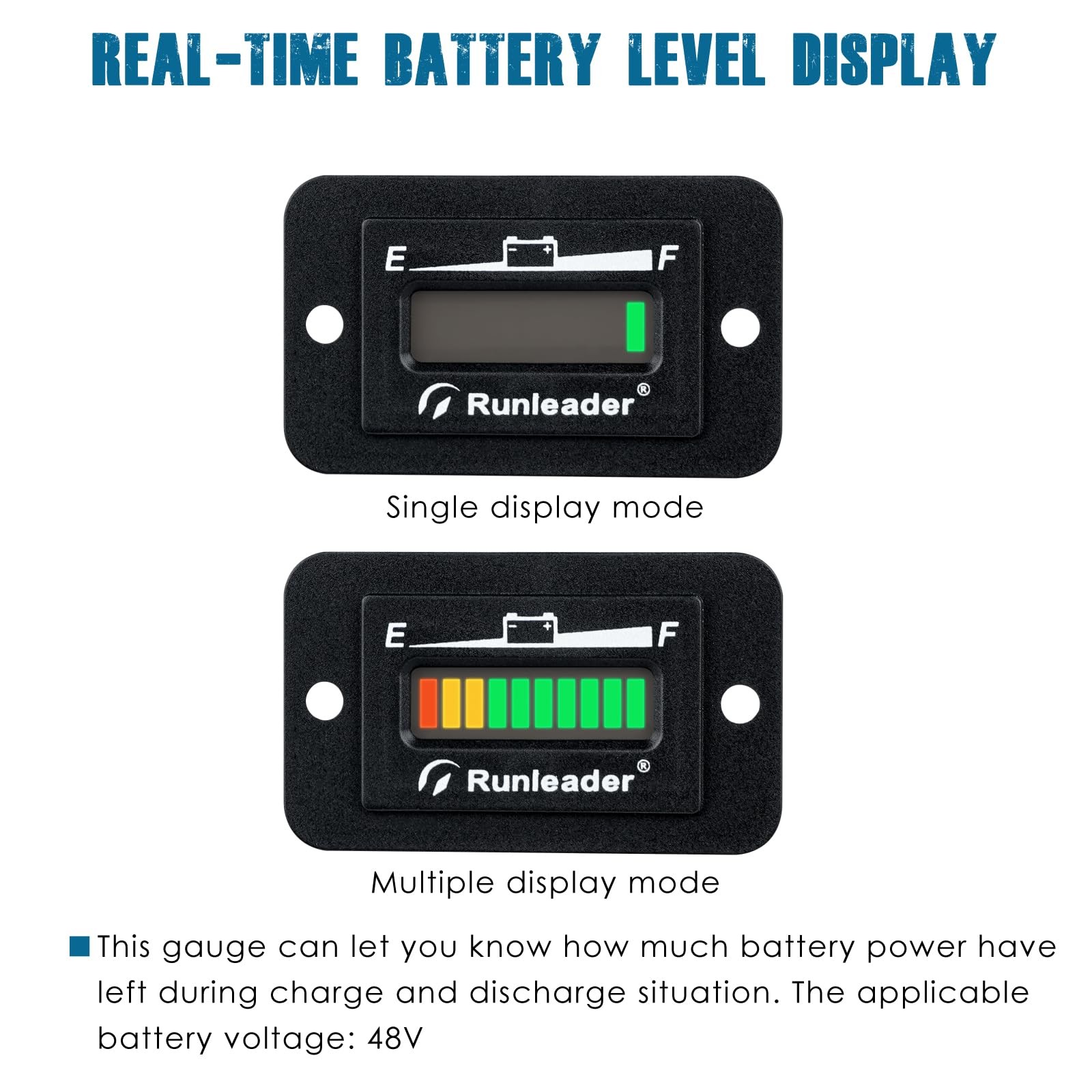 RL-BI027 Lead Acid Battery Level Monitor with Low Battery Alarm, DC 48V Unive…