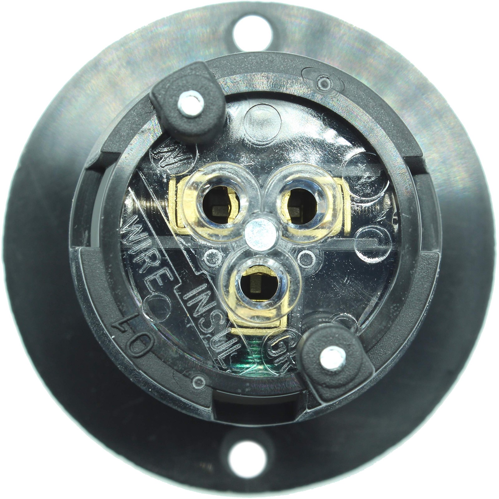 Journeyman~Pro 5278 15A 125V NEMA 5~15 Flanged Inlet Black