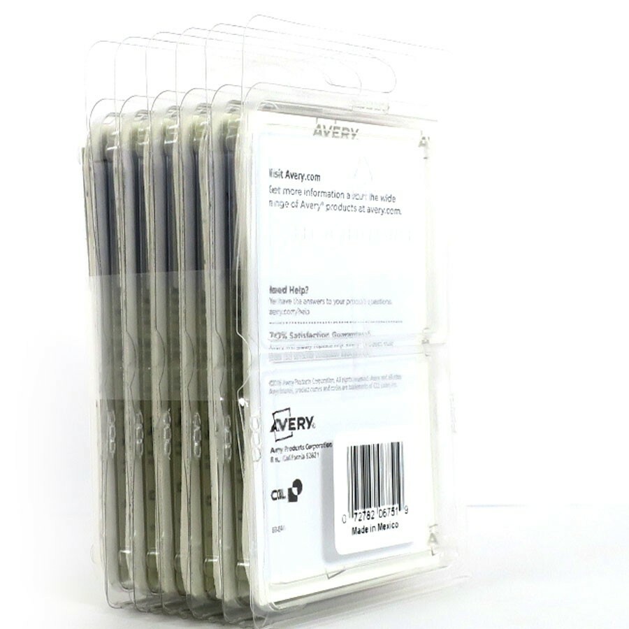 Avery 6751 Foil Star Labels, 1/2 Dia, Red, Blue, Silver, Green, Gold, (6 Packs)