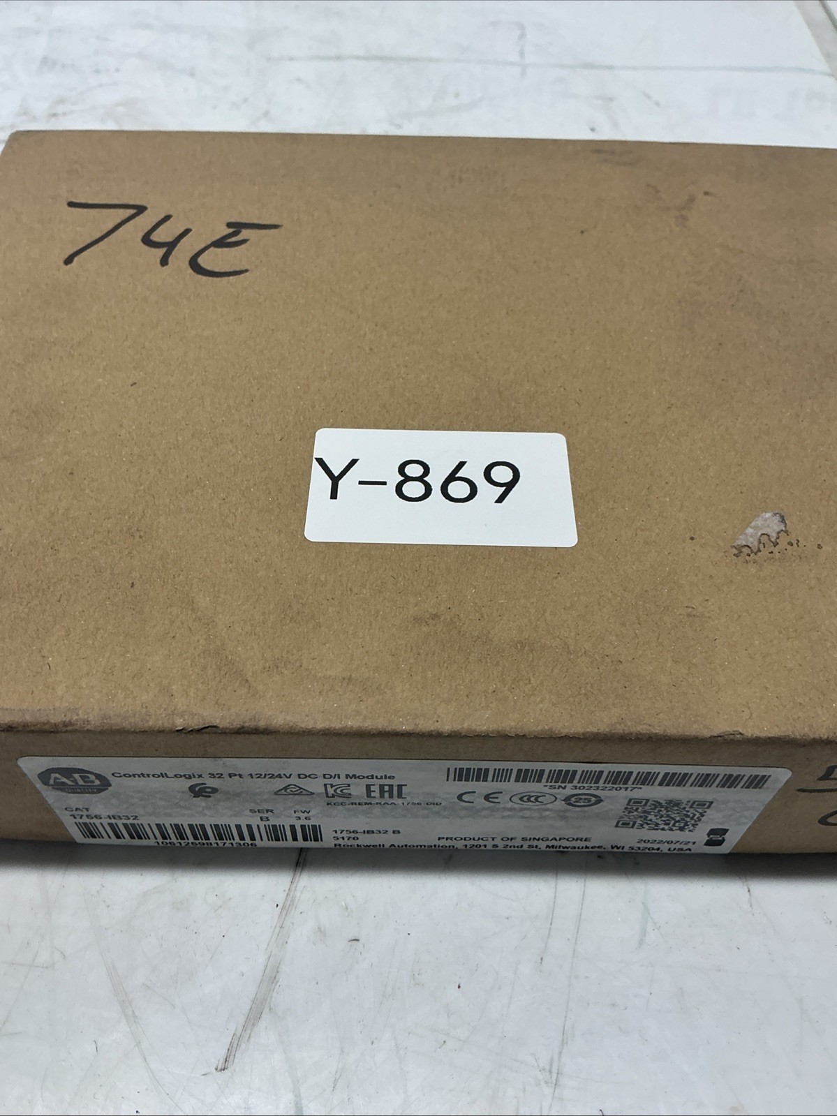 Allen-Bradley 1756-IB32 Ser B ControlLogix DC Input Module Y-869
