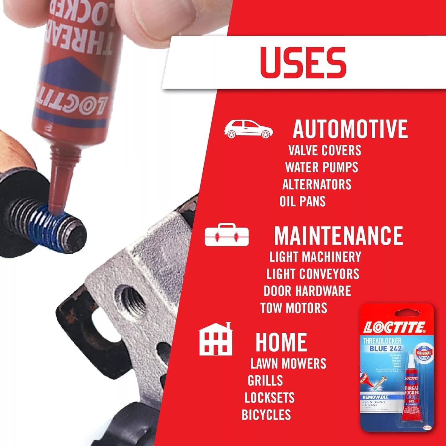 Loctite Threadlocker Blue – 242 6 ml, 1 Pack