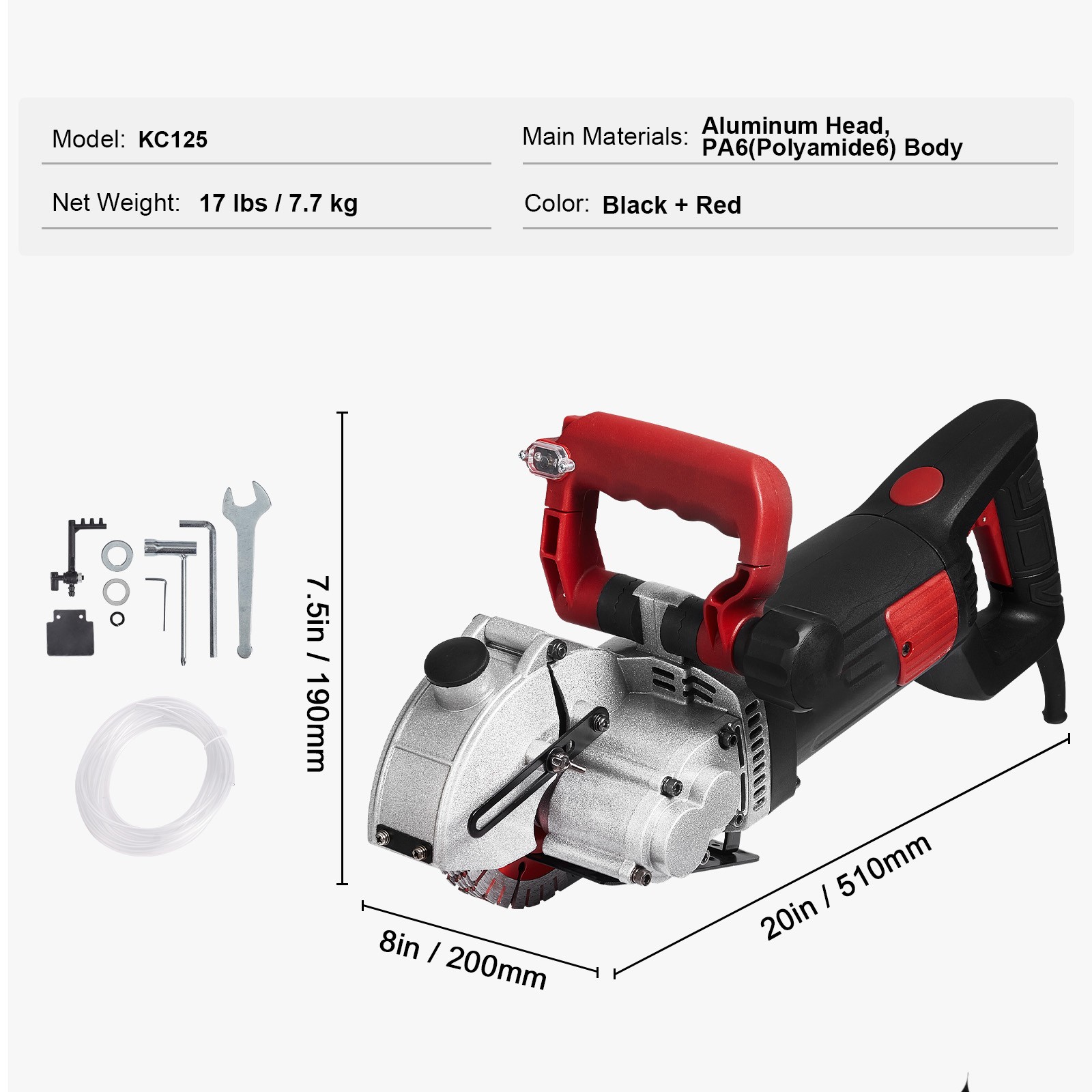 Uimoso 4.5″ Wall Chaser Machine 2500W Concrete Groove Cutting Tool
