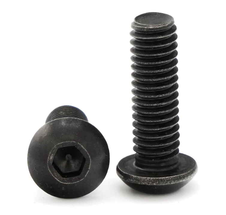 1/4″-20 | Black Oxide Stainless Steel Button Head Socket Cap Screws – All Length