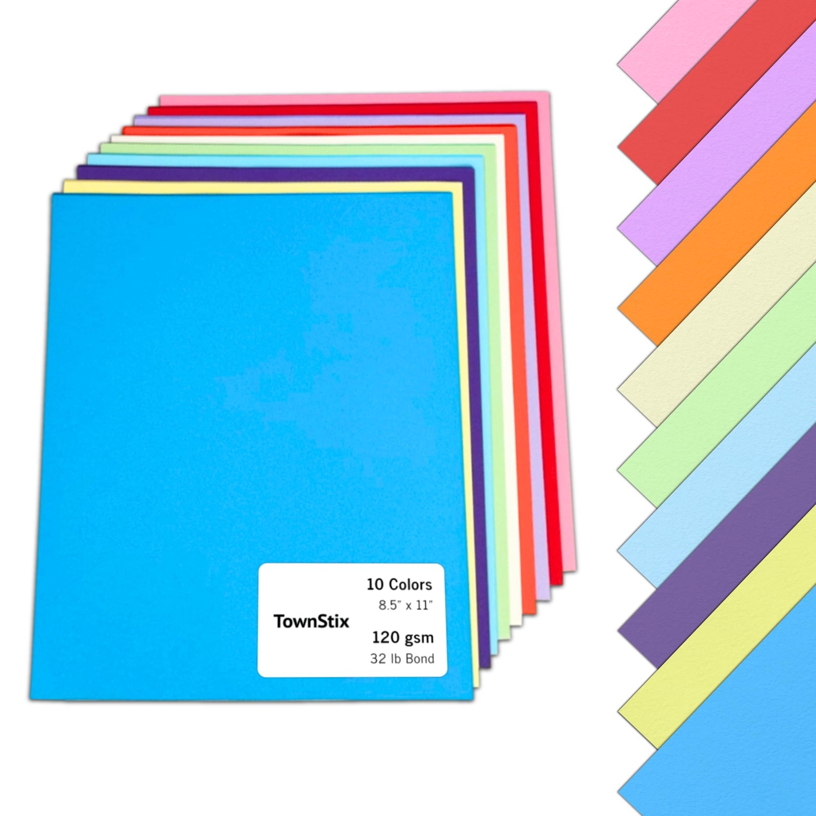 50 Sheets, (32 lb/120 gsm) – Colored Paper Card Stock for Printer, Colorful C…
