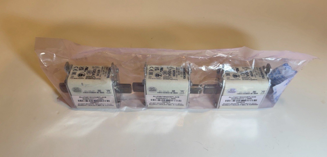 3 Pcs Set SIEMENS 3NE1021-0 690VAC 100A 100ka Sitor 100A PKF OF 3 NSMP