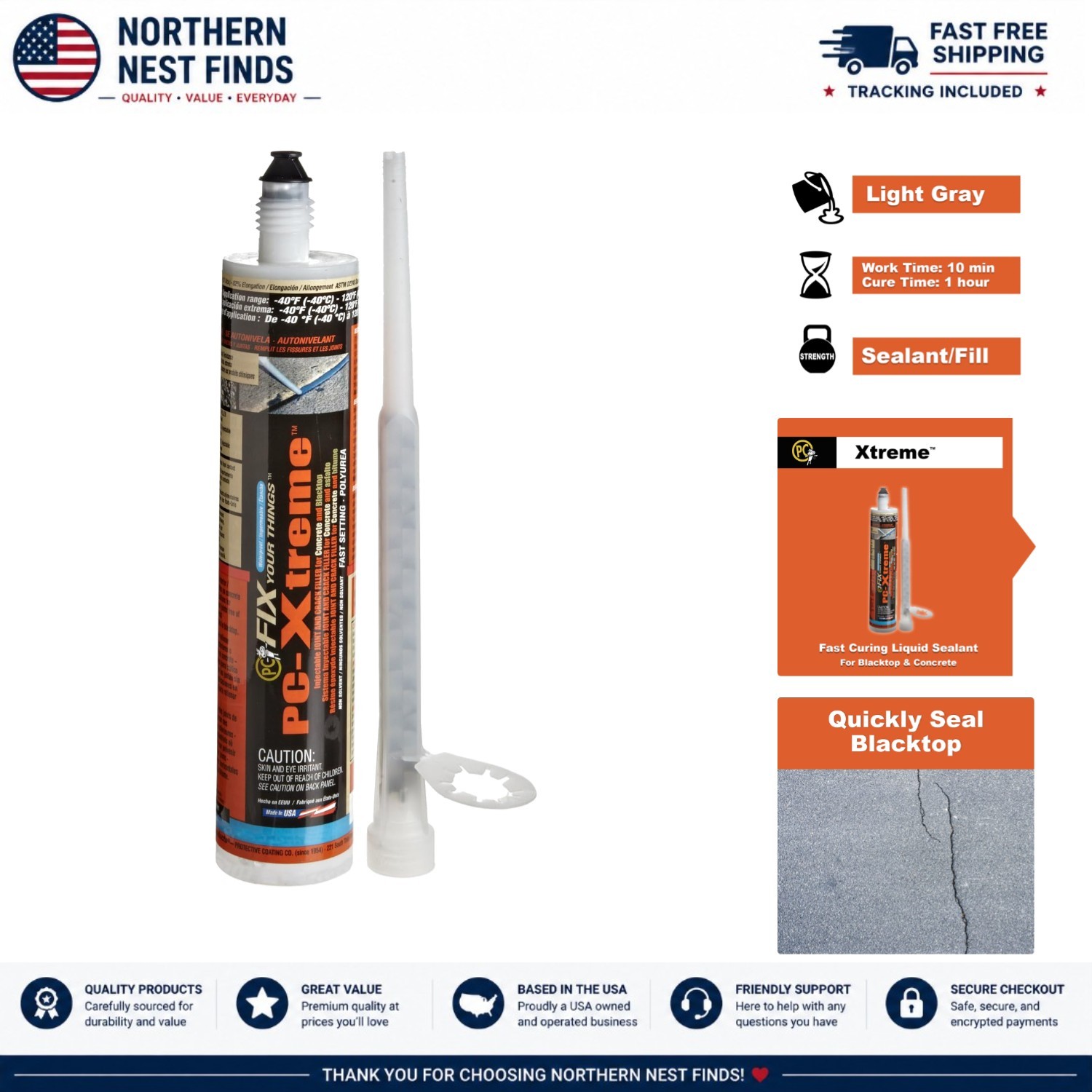 8.6oz PC-Xtreme Polyurea Sealant – Fast Curing Joint Filler for Tough Repairs