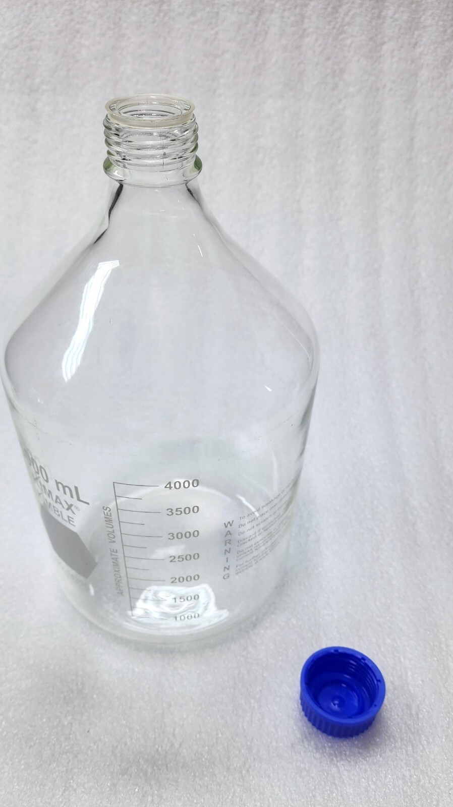 KIMBLE KIMAX 14395-5000 Glass Media Storage Bottle with Cap, GL 45