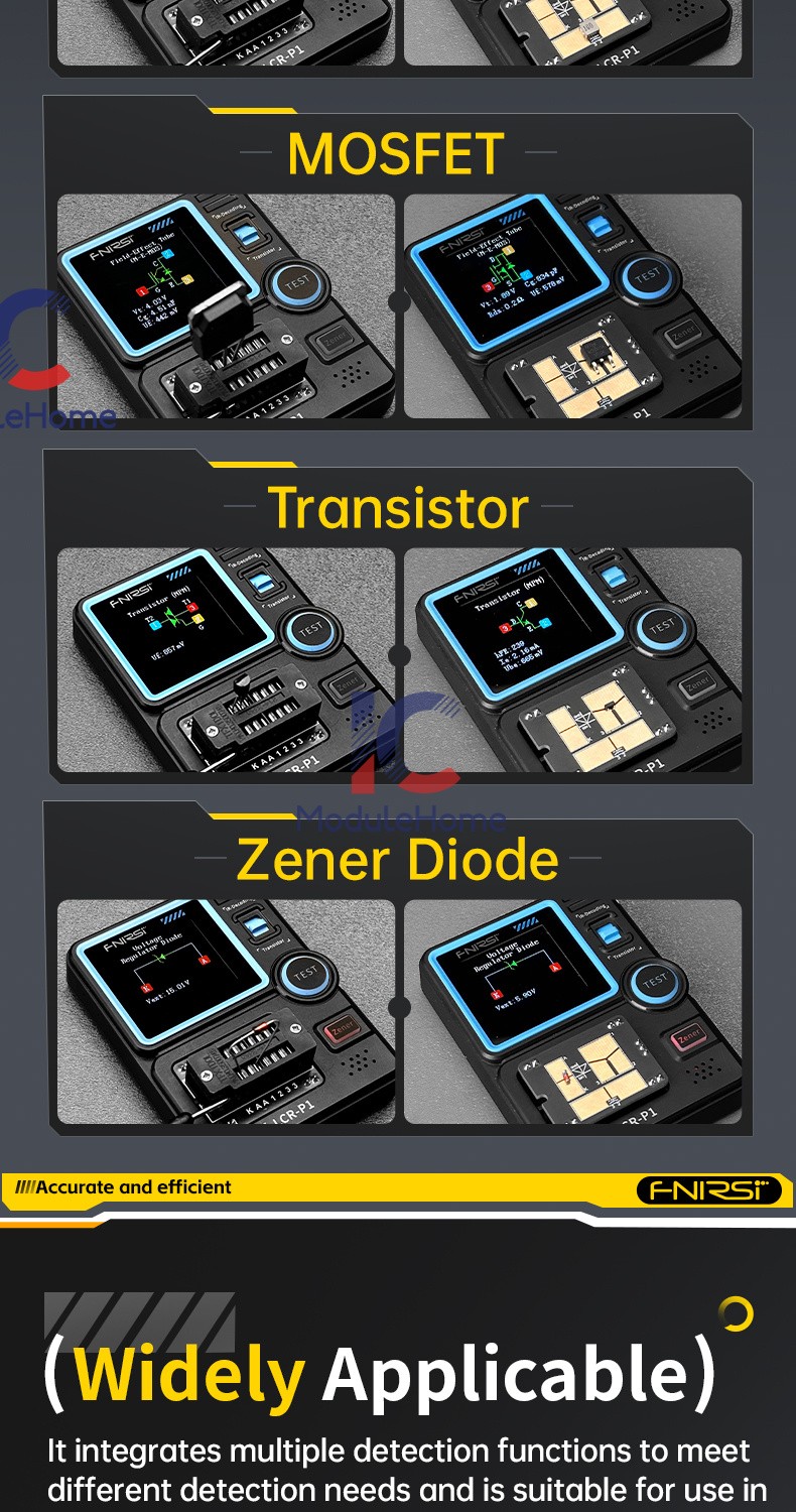 FNIRSI LCR-P1 Transistor Tester Diode Triode Meter MOSFET NPN PNP SMD LCR ESR