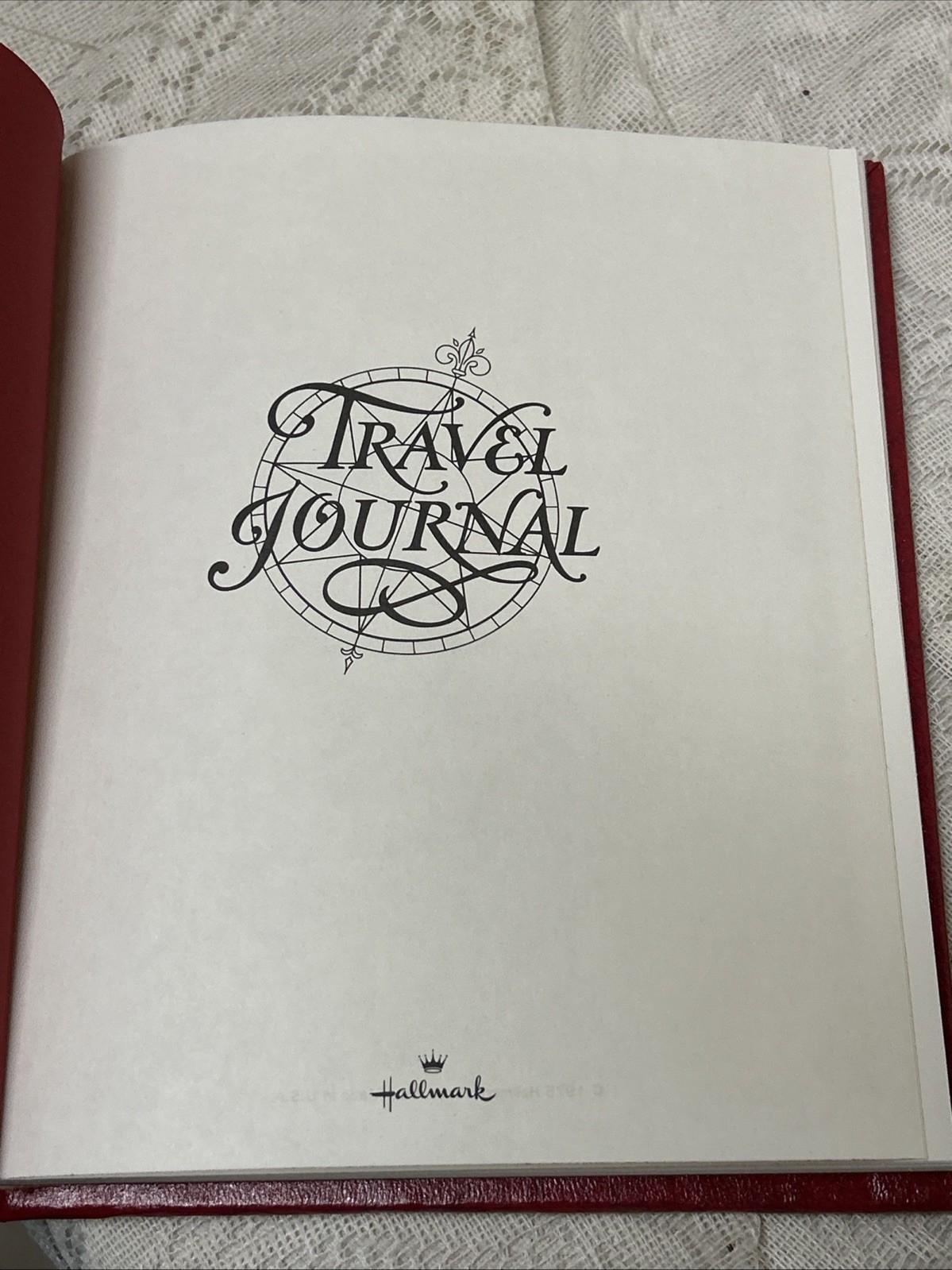 Hallmark Travel Journal Red with Gold lettering Vintage 1975 Hardcover