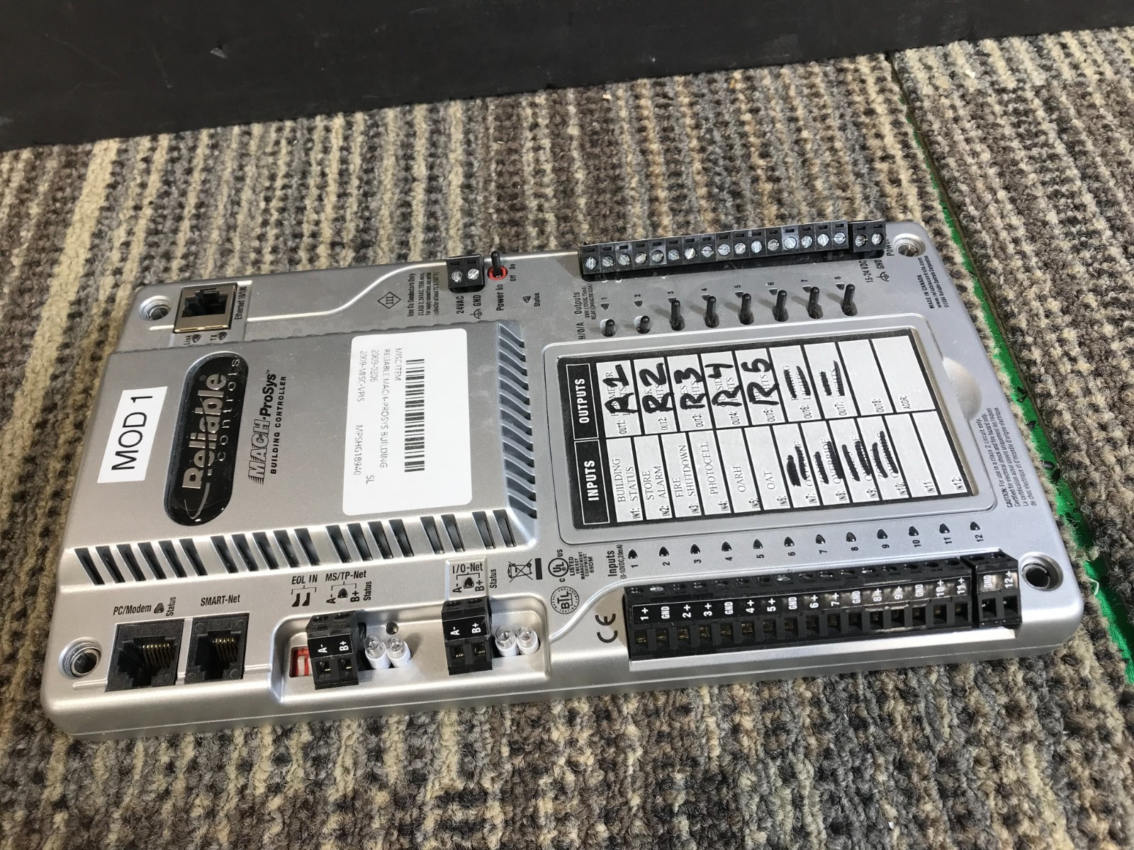 Reliable Controls Mach-ProSys MP-S-H BACnet Building Controller w/ universal out