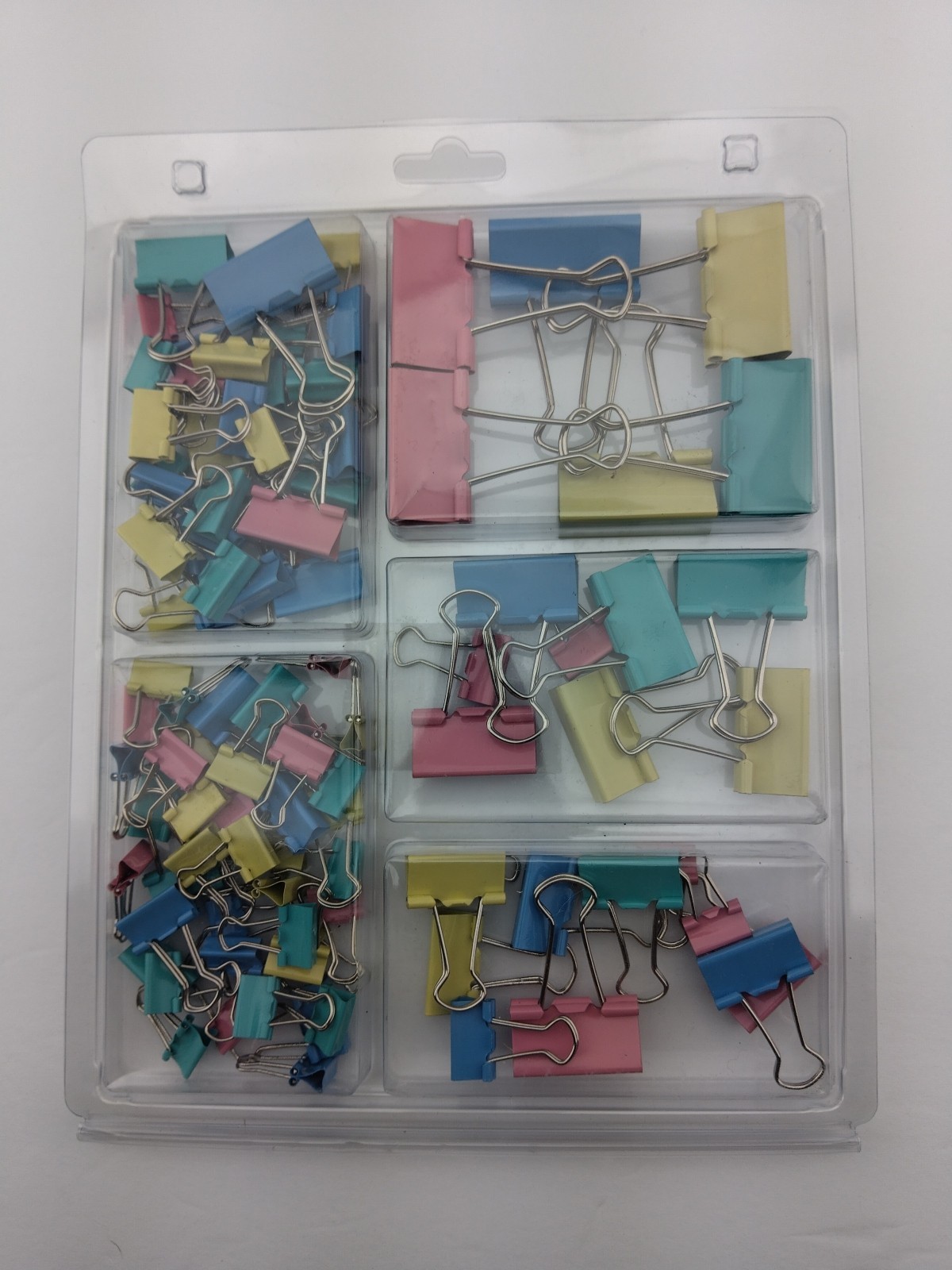 OWLKELA 98 Pcs Colored Binder Clips, Paper Clamps, Paper Binder Clips, Assorted