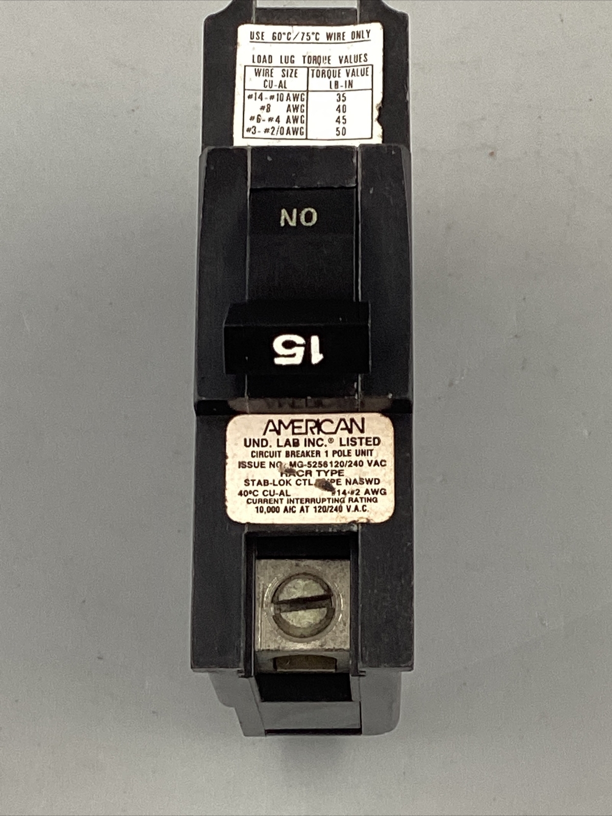 HOUSTON STOCK NEW FPE NA115 STAB-LOK TYPE NA 15A 120V FREE 2 DAY AIR SHIPPING