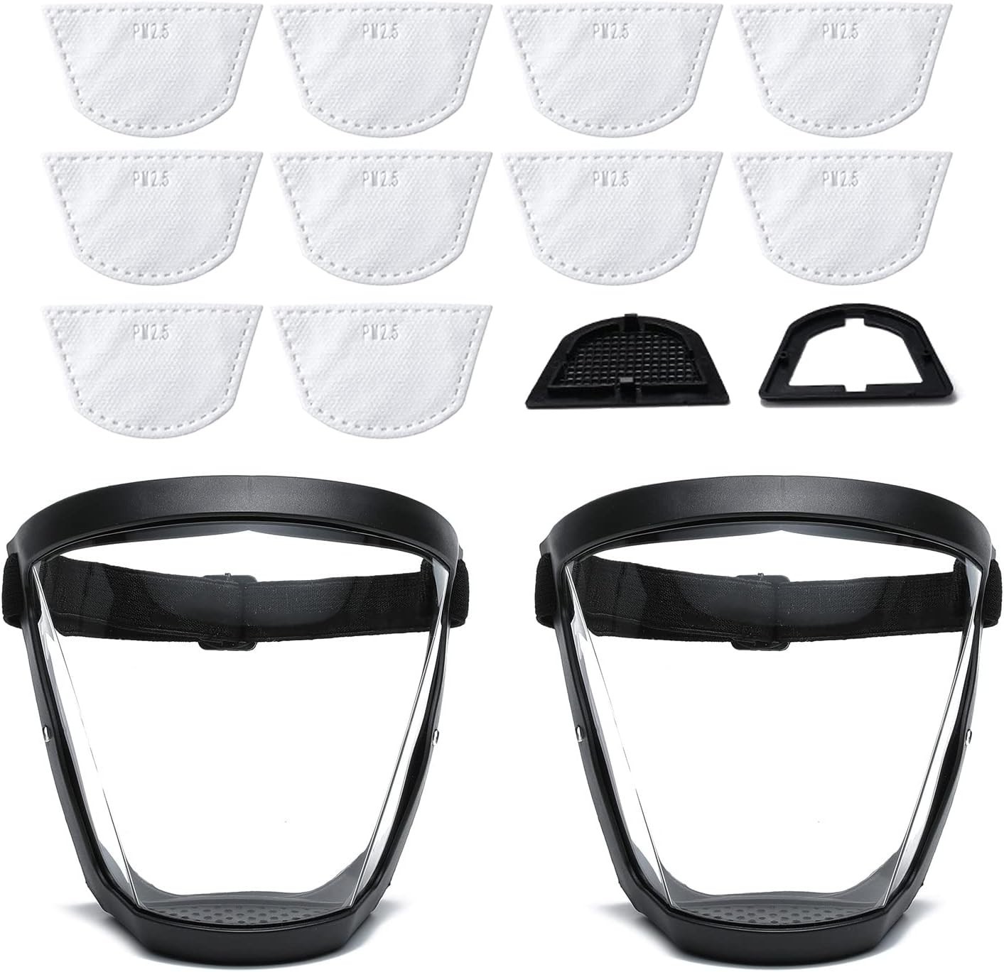 Durable 2 Pack Transparent Face Shield with Ergonomic Design – For Everyday Use