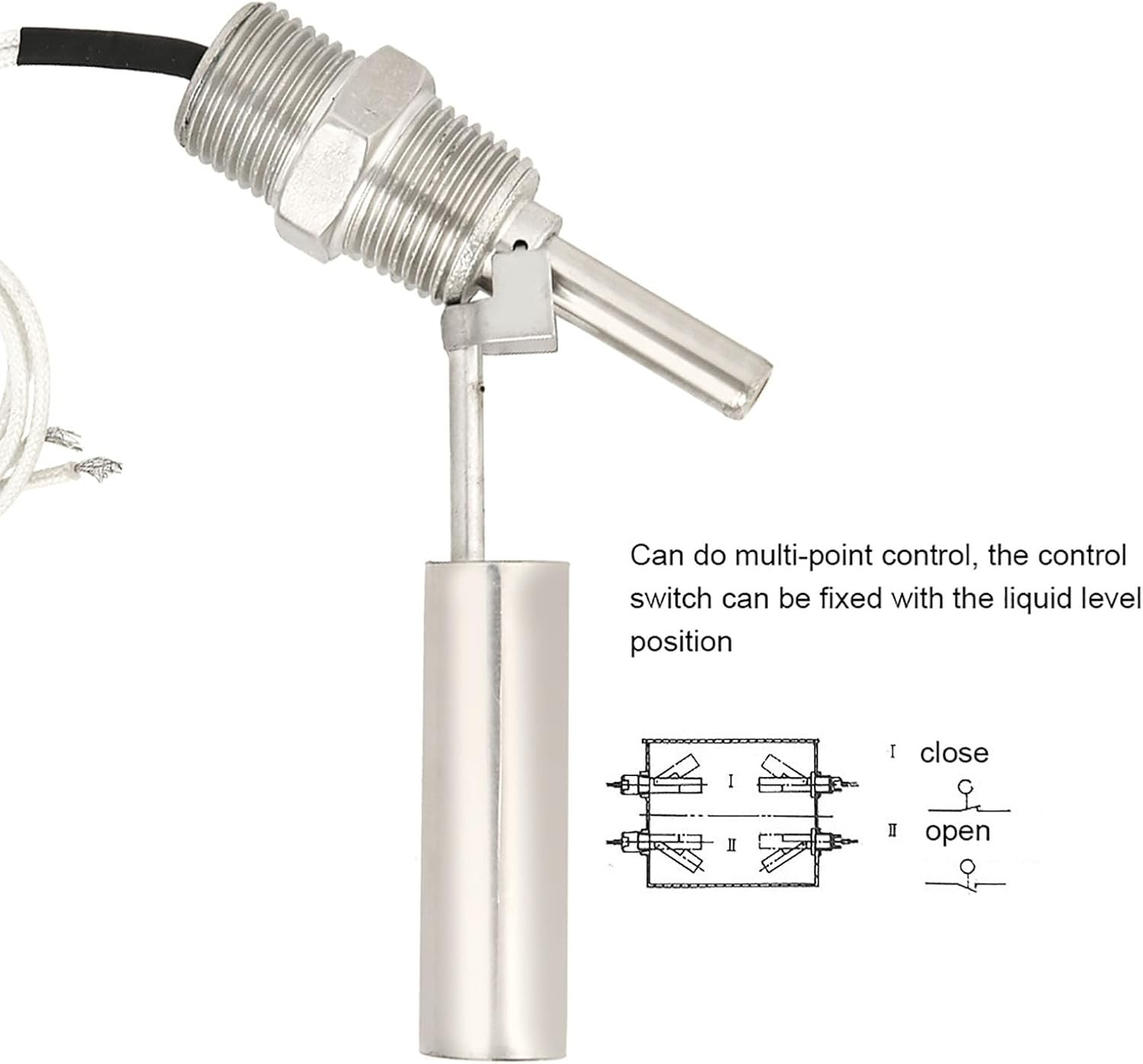 Water Level Sensor, DC0-110V Bilge Pump Float Switch, Side Mounted Liquid Level