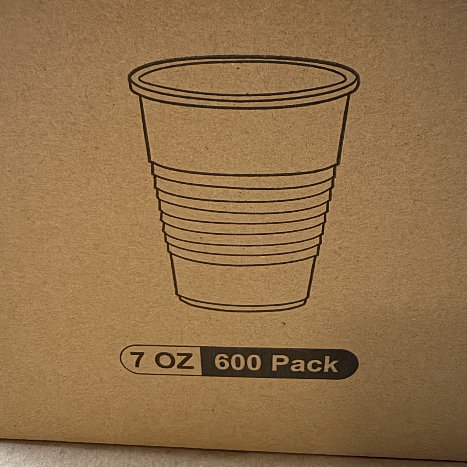 600 Pack 7 OZ Clear Plastic Cups, Disposable Plastic Cups, Lamosi