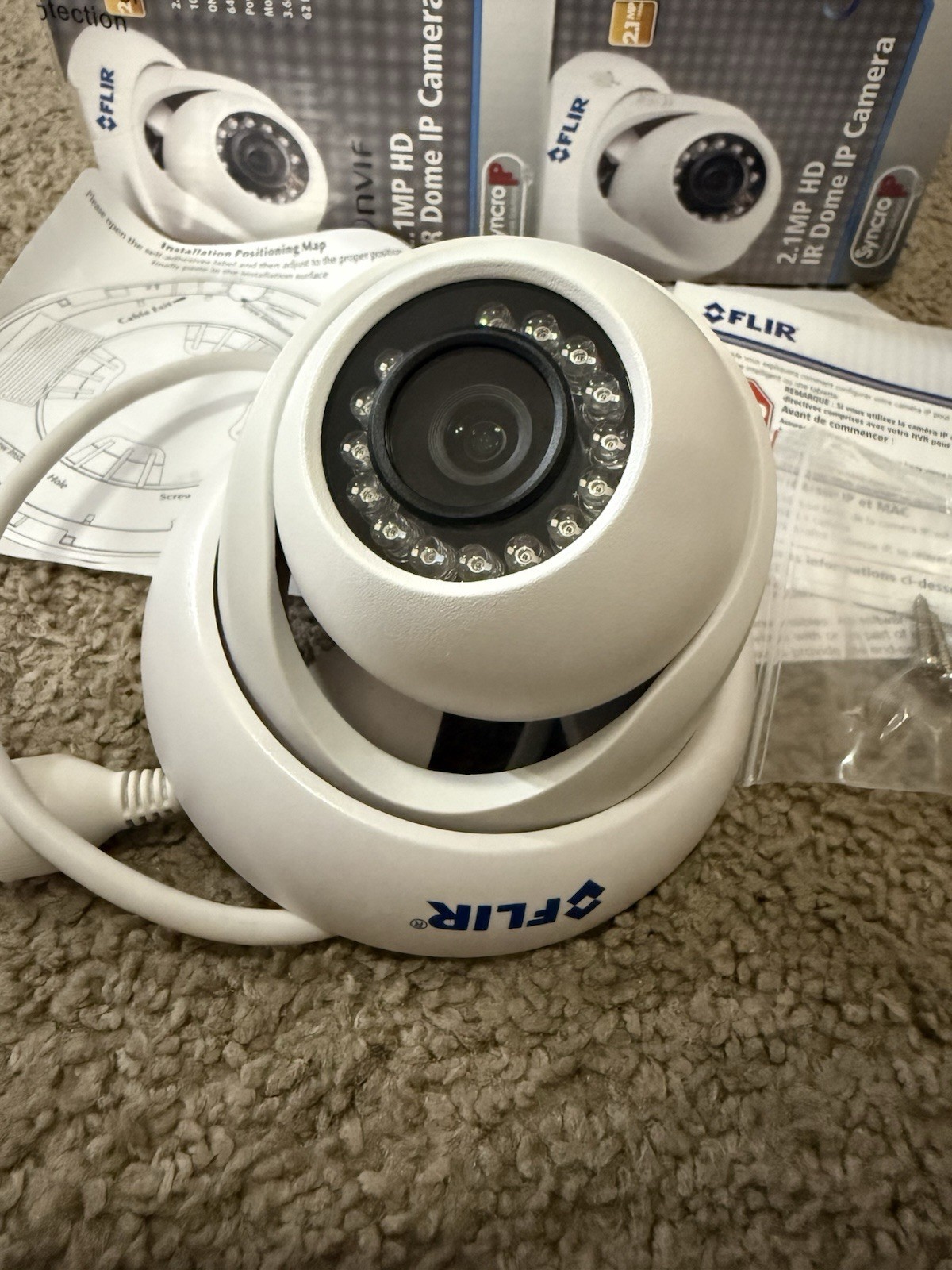 FLIR 2.1MP HD IR Dome Turret Flir DNE12TL2 Video Camera PoE ONVIF 3.6mm Lens