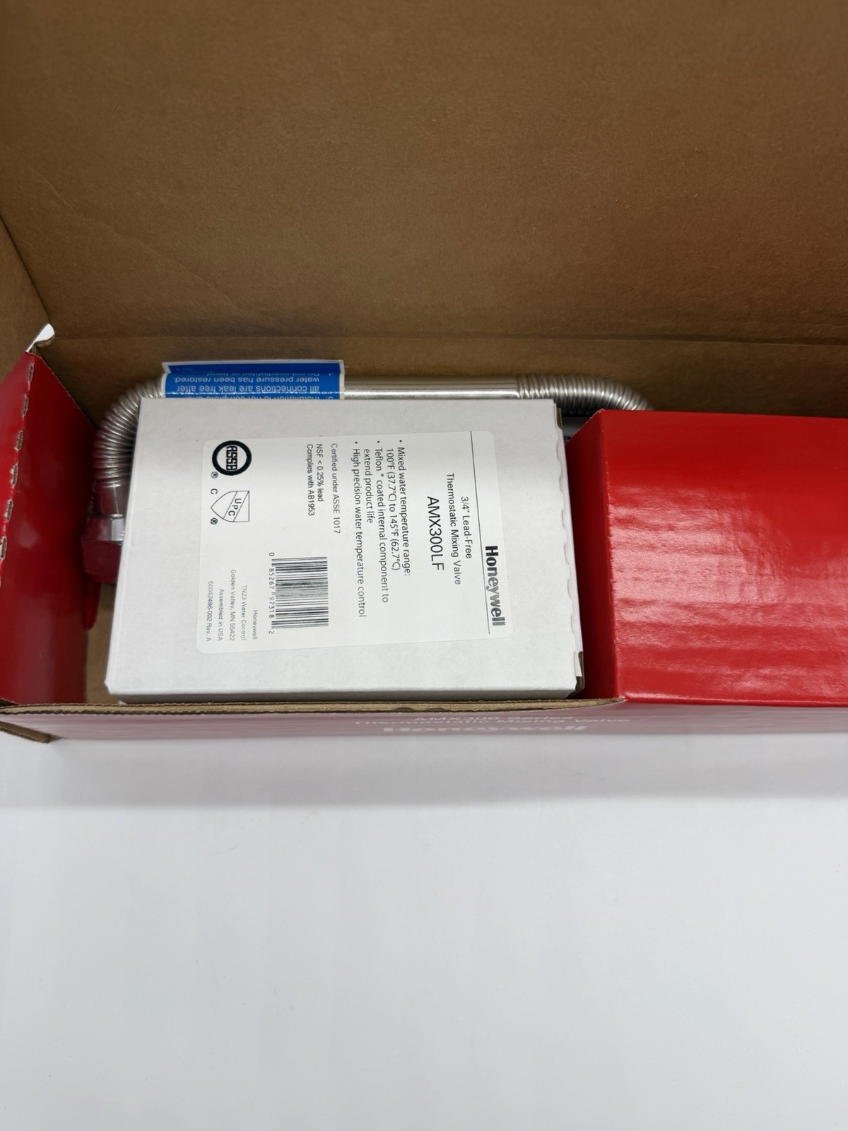 Honeywell AMX300TLF Thermostatic Mixing Valve Kit Lead-Free