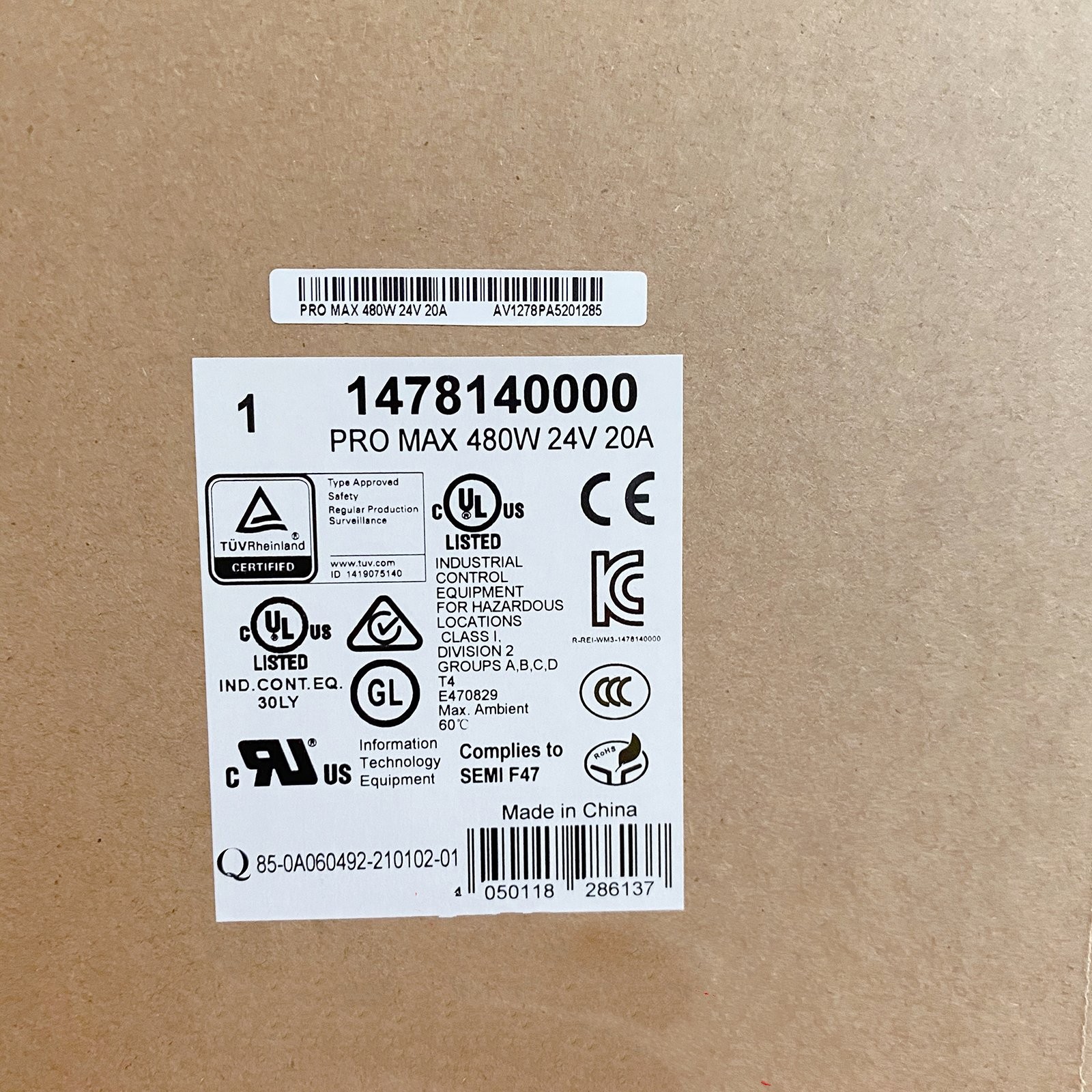 1PC New Weidmuller 1478140000 PRO MAX 480W 24V 20A Power Supply Fast Ship#QW