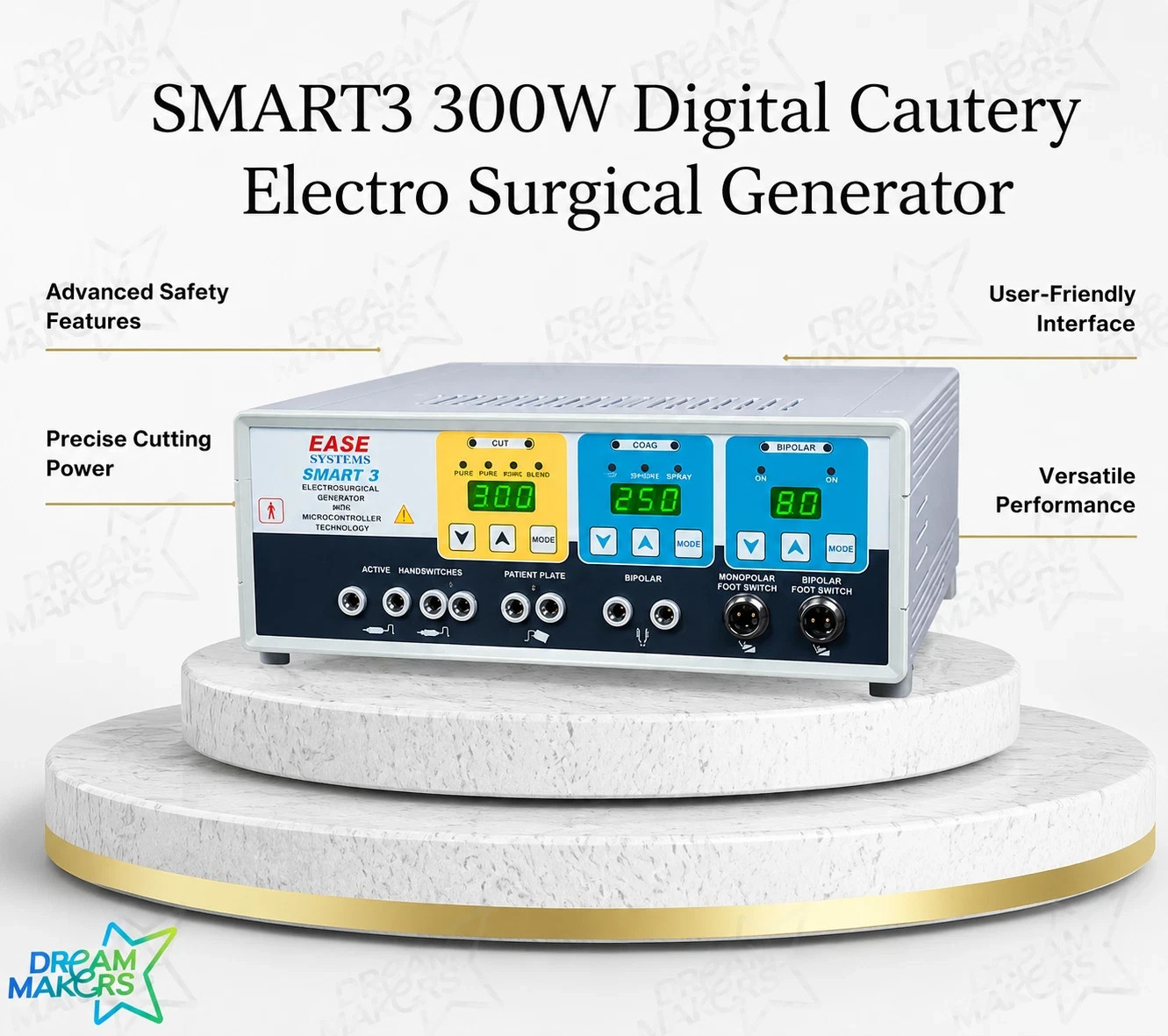 Electro Cautery Bipolar Monopolar Electrosurgery Surgical Generator Set 300W