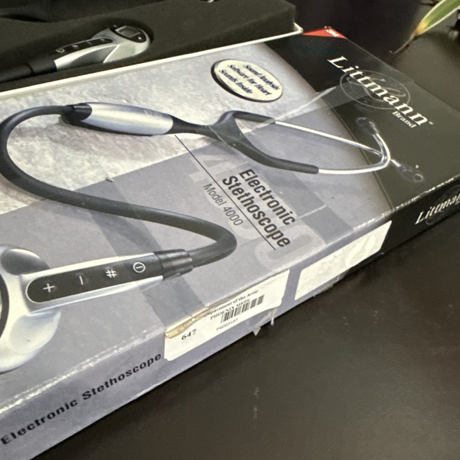 2 X Littmann 4000 Electronic Stethoscope Gray/Black Cardiology
