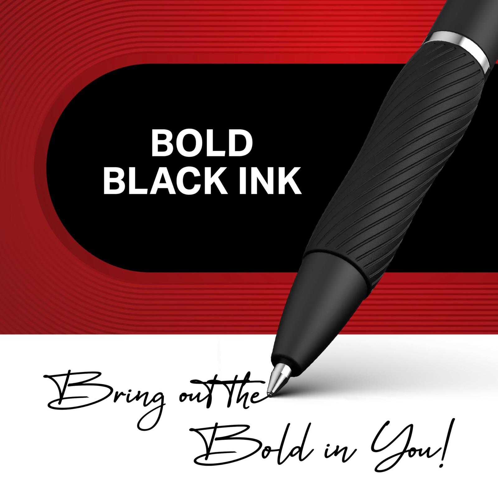 S-Pens, Bold Point (1.0mm), Black Ink, Smear-Resistant, 12 Count – Smooth Wri…