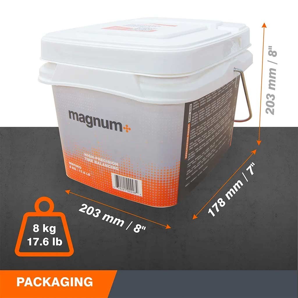 Martin Industries MBP8KG MAGNUM+ 17.6 lb / 8 kg Bulk Tub Tire Balancing Beads