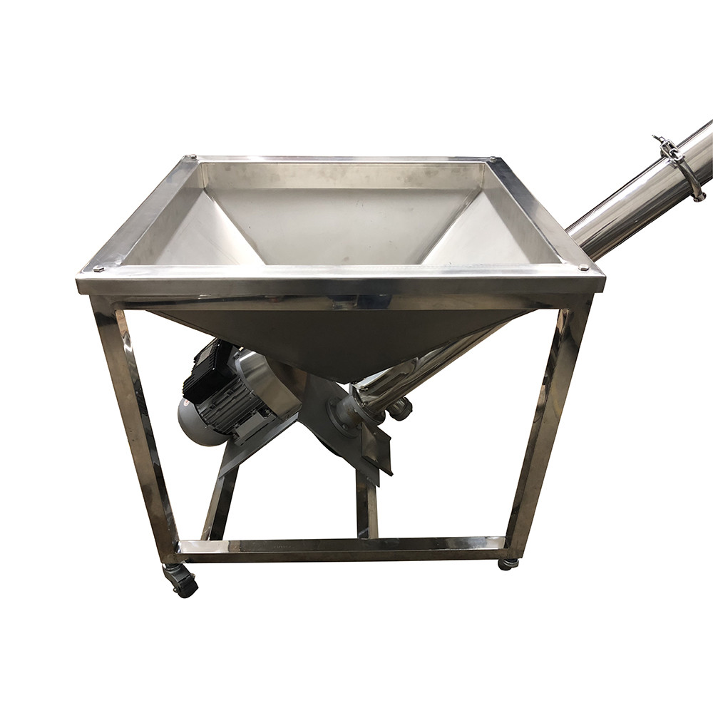 Flour Screw Feeding Vibrating Hopper Inclined Conveyor Machine Auger Feeder CE