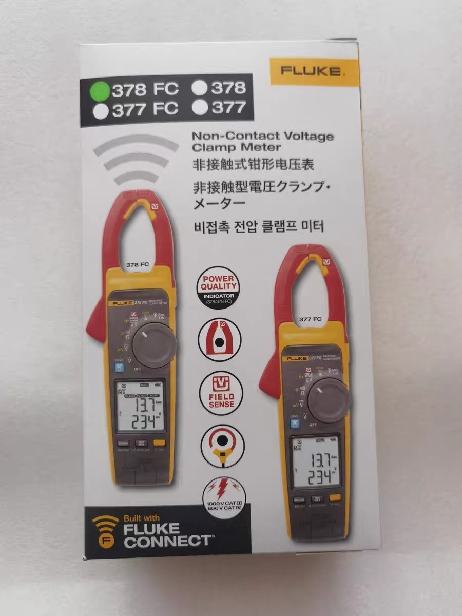 Fluke 378FC AC/DC TRMS Non-Contact Voltage Wireless Clamp w/PQ Indicator & iFlex