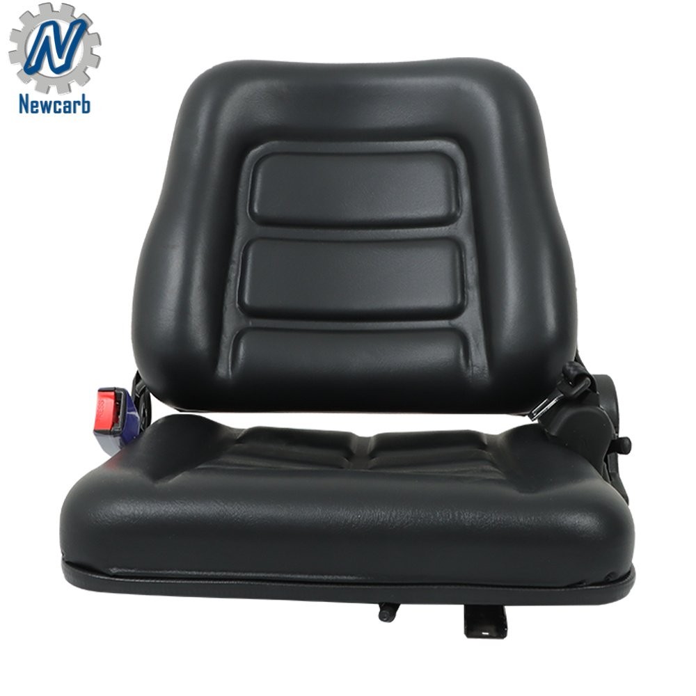 Forklift Seat Fold Down Tractor Seat Universal Adjustable Back & Seatbelt Switch