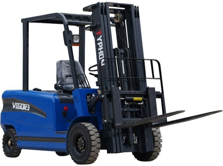 New 3 Ton Rated Capacity TYPHON Electric Forklift Lifter w Side Shift, 3 Stage