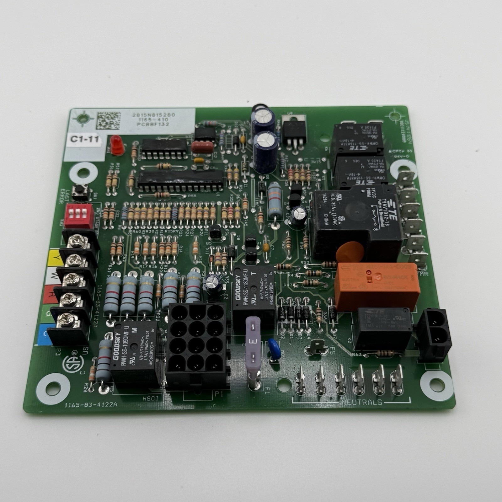 Goodman 1165-410 PCBBF132 Furnace Control Circuit Board 1165-83-4122A