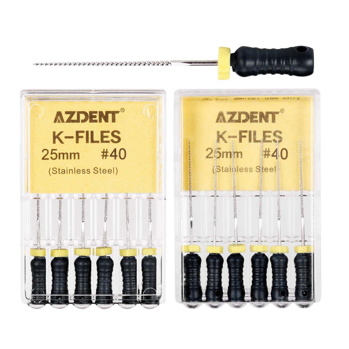 AZDENT Dental Endo Root Canal File K-FILES Stainless Steel Hand Use 21/25 mm