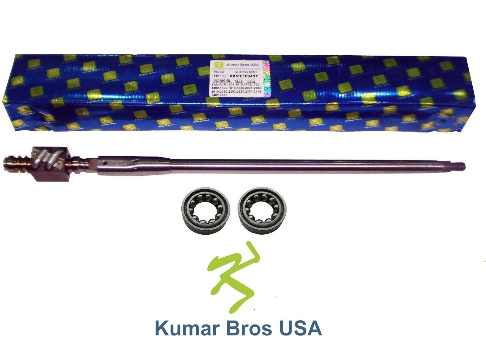 New Steering Shaft & Bearings (2 Pcs) FITS Yanmar YM2202 YM2220 YM2301 YM2402