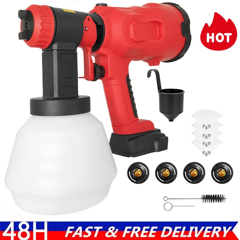 For Milwaukee-Compatible Cordless 18V Battery Paint Sprayer Gun（NO BATTERY）