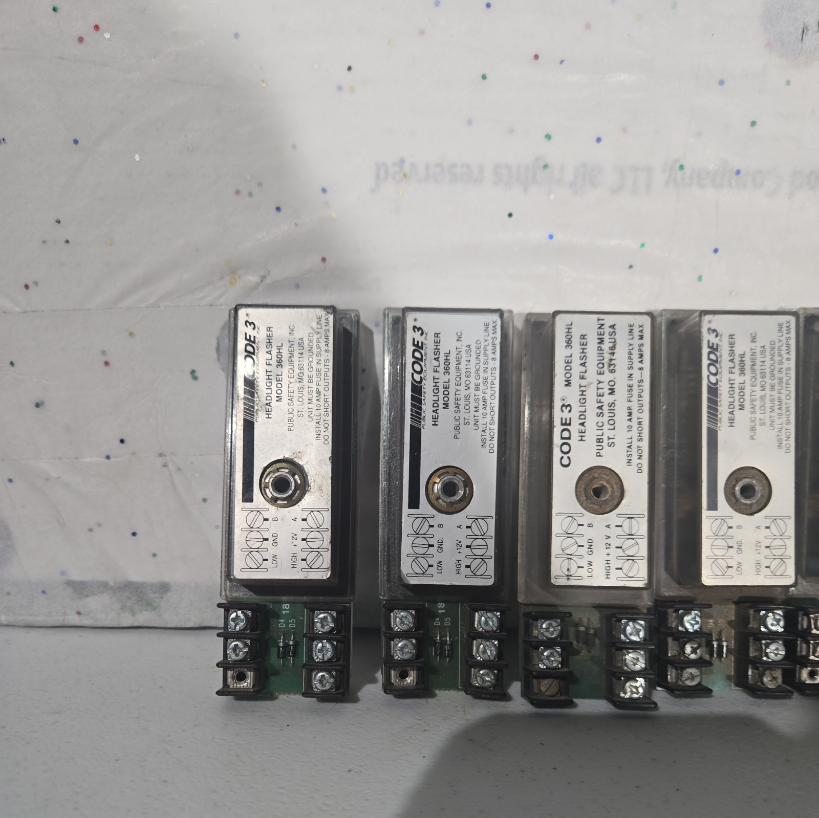 Lot of 5 CODE 3 Electromechanical Headlight Alternating Flasher 360HL Untested