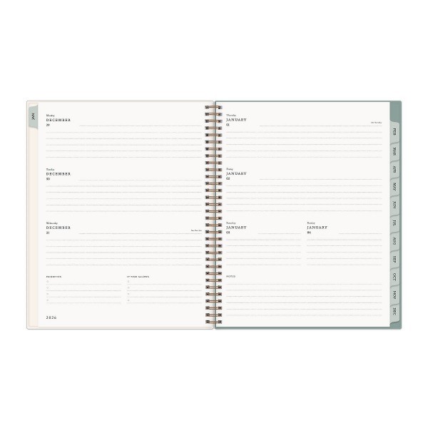 8.5"x11" 2026 Weekly/Monthly Wirebound Planner Printed Strawberry