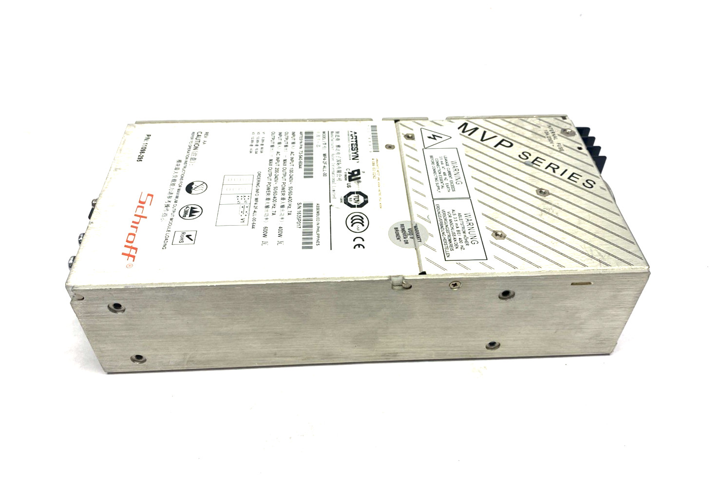 Artesyn MP4-2F-4LL-00 MVP AC/DC Converter 240VAC 5.2V 60A 12V 10A 12V 4A 600W