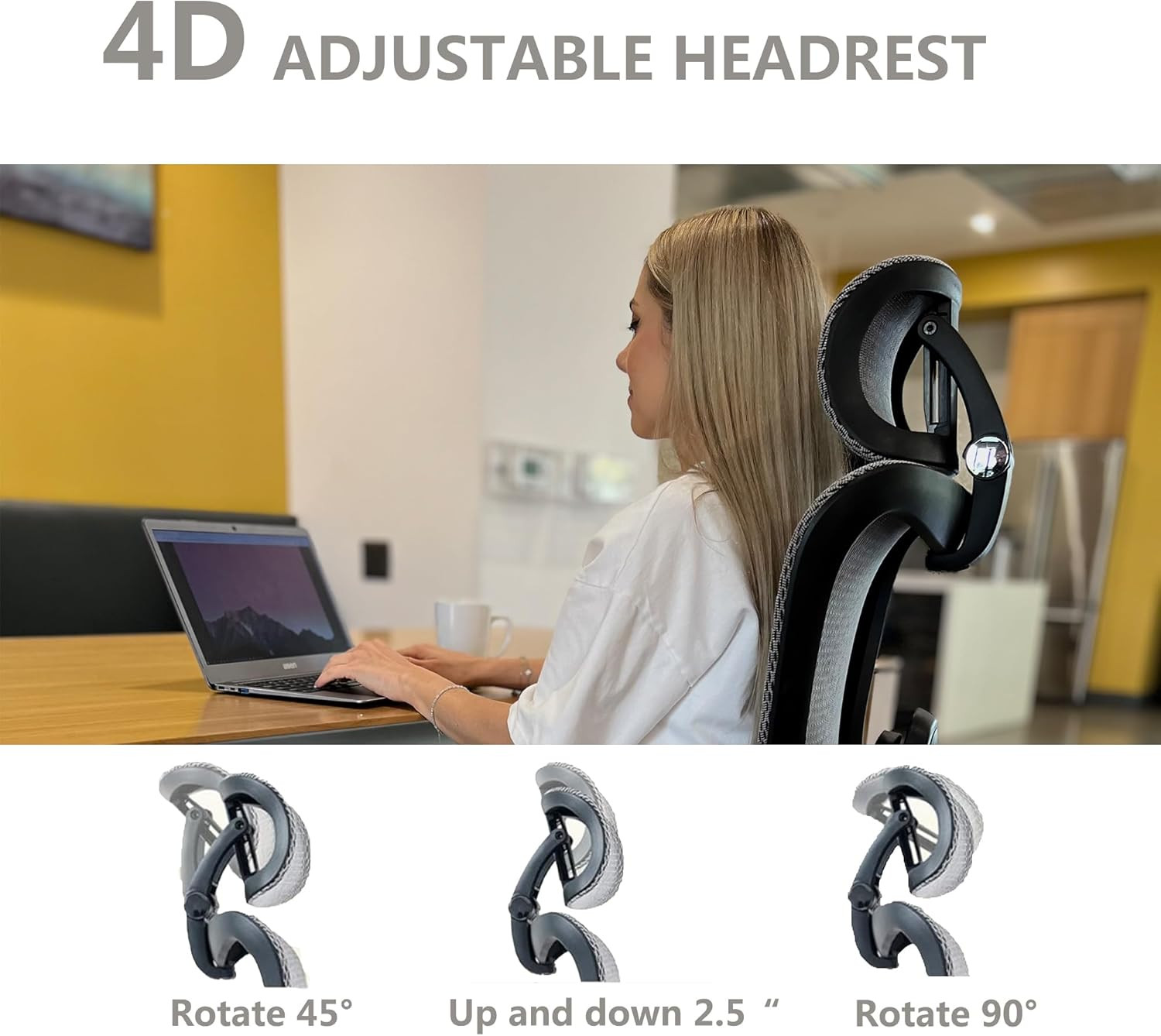 Ergonomic Office Chair, Big and Tall Mesh Computer Gaming Chair with Adaptive Lu