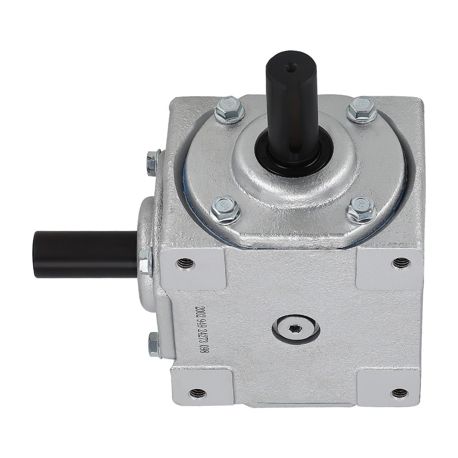 40 HP Right Angle Bevel Gearbox w/Crosshole & Keyed Shaft CW/CW 1:1 1800 Max RPM