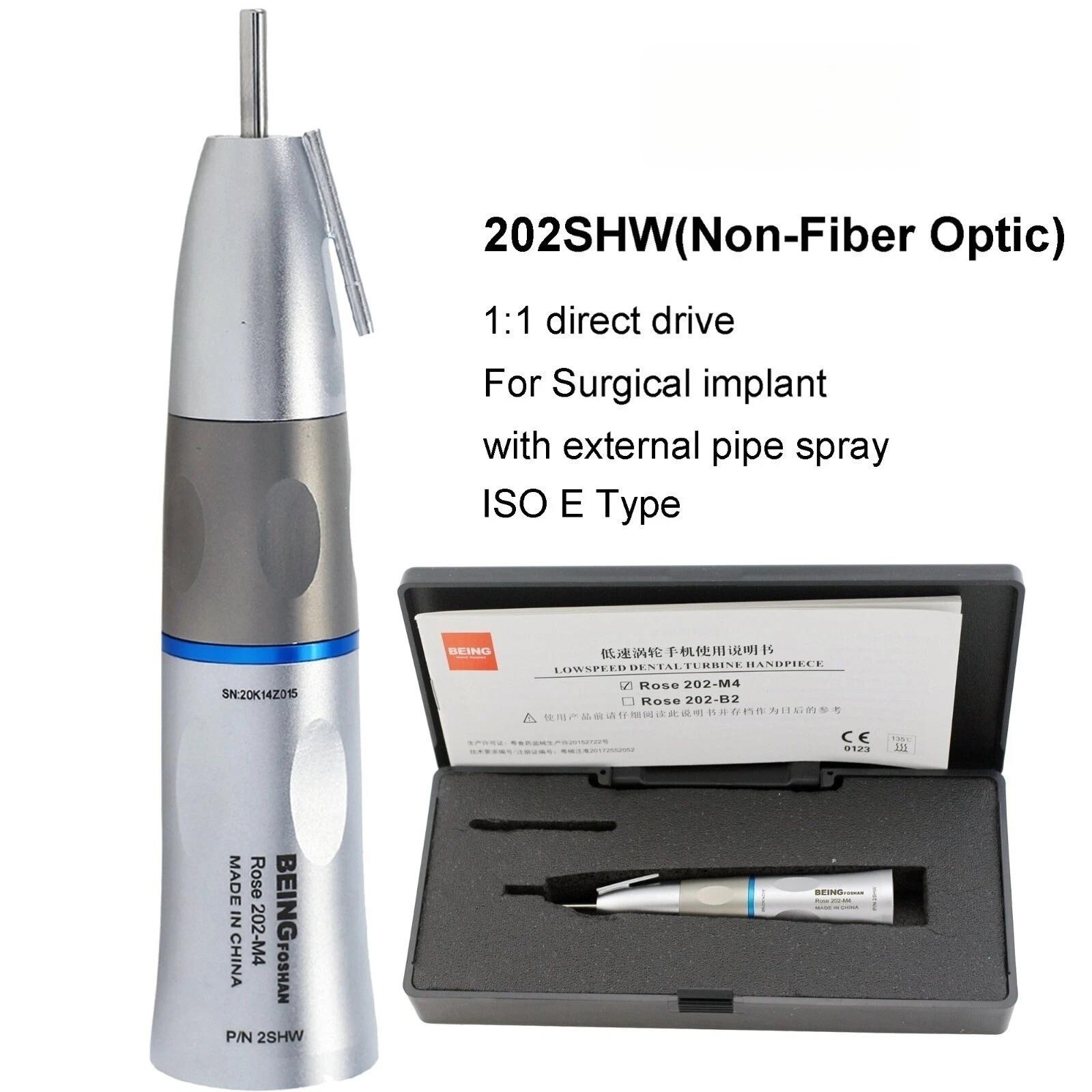 Dental Surgical Straight Handpiece 1:2 Oral Surgery 20° Angle 1:1 Nose Cone NSK