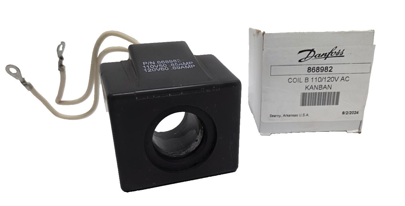 New Danfoss 868982 Hydraulic Power Supply Coil, 110V50 .85A, 120V60 .69A