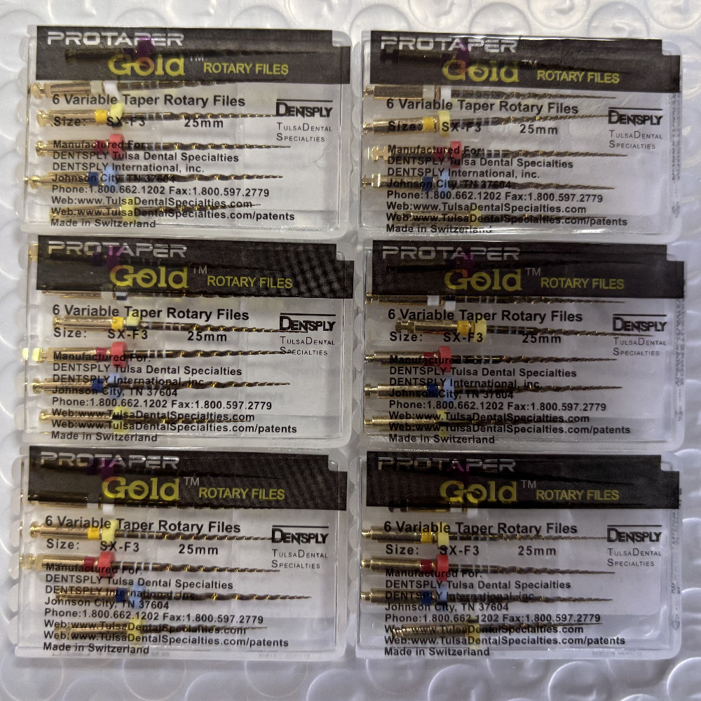 Dentsply Protaper Gold Rotary Files F1,F2,F3,S1,S2,SX Tulsa Assorted Endodontics