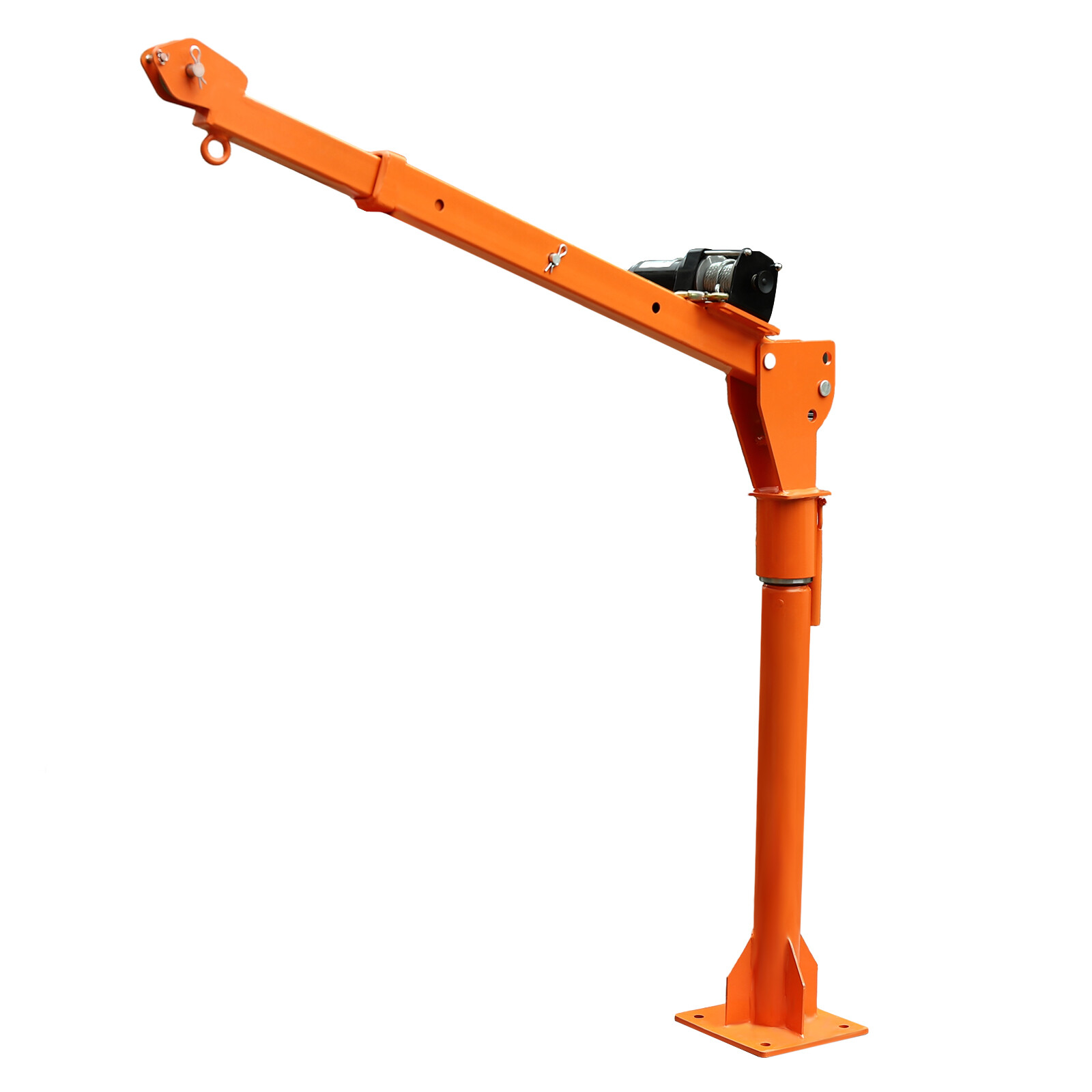 1100LBS Truck-Mount Crane Lift w/12V Electric Winch Pickup Truck Jib Crane Hoist