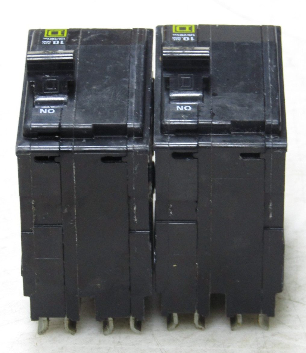 🙌 2) SQUARE D 30 AMP CIRCUIT BREAKER 120/240 VAC 2 POLE QO230 LOT OF 2