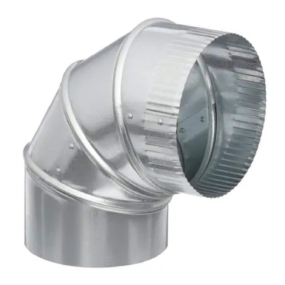 Master Flow 14 In Round Duct Elbow 90 Degree Adjustable Galvanized Steel HVAC