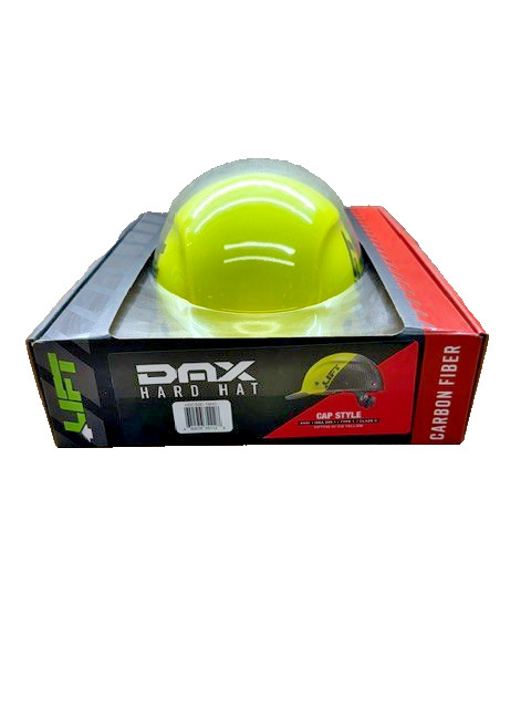 LIFT SAFETY-CAP STYLE-CARBON FIBER-50/50 HI-VIZ YELLOW & BLACK-ANSI CLASS C