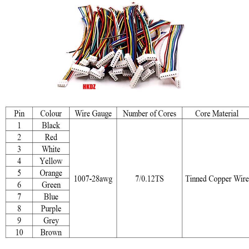 JST SH1.0mm SH1.25mm ZH1.5mm 2-10Pin Micro Connector PCB Socket Plug Wire Cable