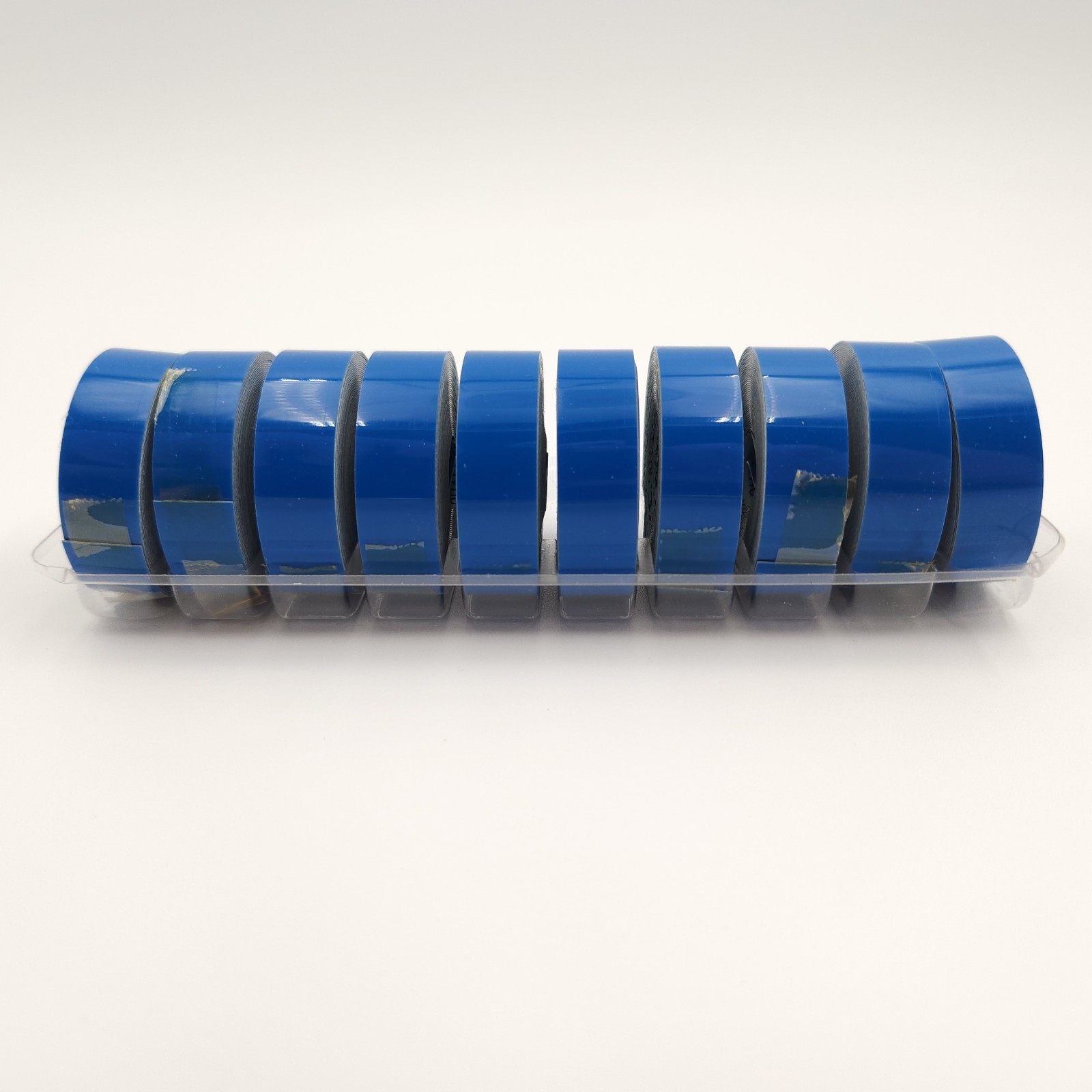 Vintage 10 Rolls Dymo Labeling Tape Glossy Blue 1/2″x 12′ Embossing Type I NOS